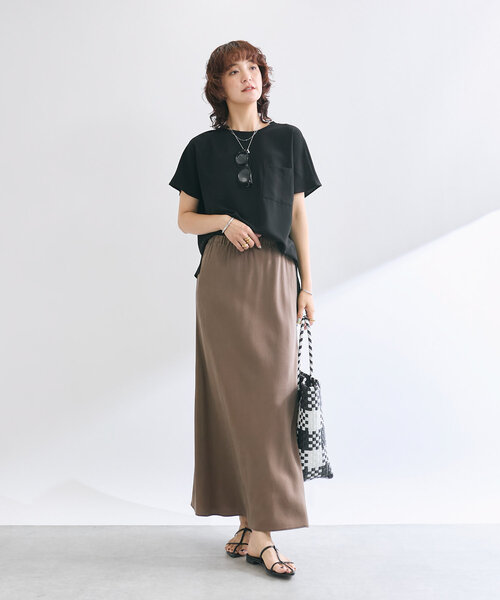 RIVE DROITE（リヴドロワ）の「【セットアップ可】ガーメントダイバイヤススカート（スカート・レディース・チャコールグレー/ライトグレー/ベージュ/ブラウン・36/38）」の10枚目の写真