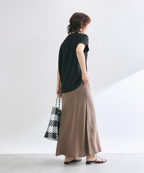 RIVE DROITE（リヴドロワ）の「【セットアップ可】ガーメントダイバイヤススカート（スカート・レディース・チャコールグレー/ライトグレー/ベージュ/ブラウン・36/38）」の12枚目の写真