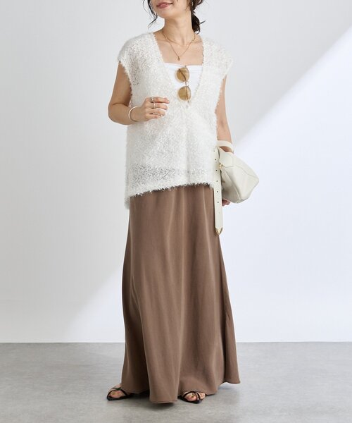 RIVE DROITE（リヴドロワ）の「【セットアップ可】ガーメントダイバイヤススカート（スカート・レディース・チャコールグレー/ライトグレー/ベージュ/ブラウン・36/38）」の16枚目の写真