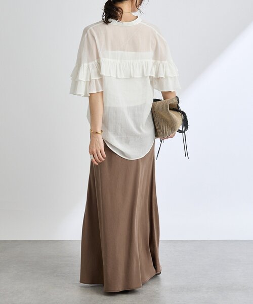 RIVE DROITE（リヴドロワ）の「【セットアップ可】ガーメントダイバイヤススカート（スカート・レディース・チャコールグレー/ライトグレー/ベージュ/ブラウン・36/38）」の21枚目の写真