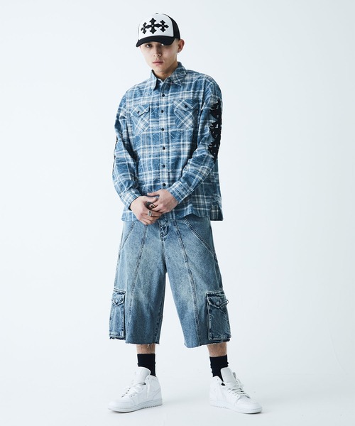 キャップ｜Cross Leather Patch Mesh Cap｜SUPPLIER（キャップ