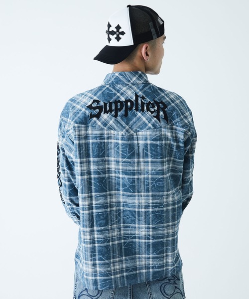 Cross Leather Patch Mesh Cap｜SUPPLIER｜キャップ