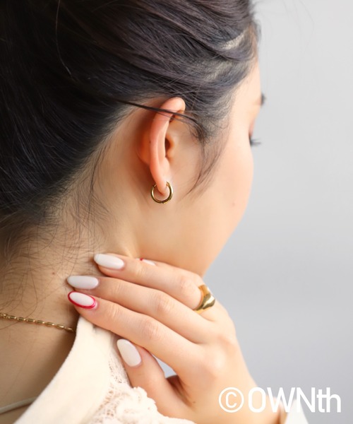 パールの♡ピアス　（両耳） 2WAYノットデザインパールピアス（ピアス（両耳用））｜OWNth