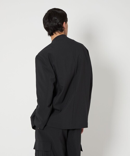 MONKEY TIME（モンキータイム）の「RENU TROシリーズ ラペルレス ジャケット  -セットアップ対応-（テーラードジャケット・メンズ・ネイビー/ブラック/ダークグレー・S/M/L/XL）」の6枚目の写真