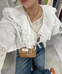 CIAOPANIC | 【She desires...】ラッフルレースハーフスリーブブラウス(シャツ/ブラウス)