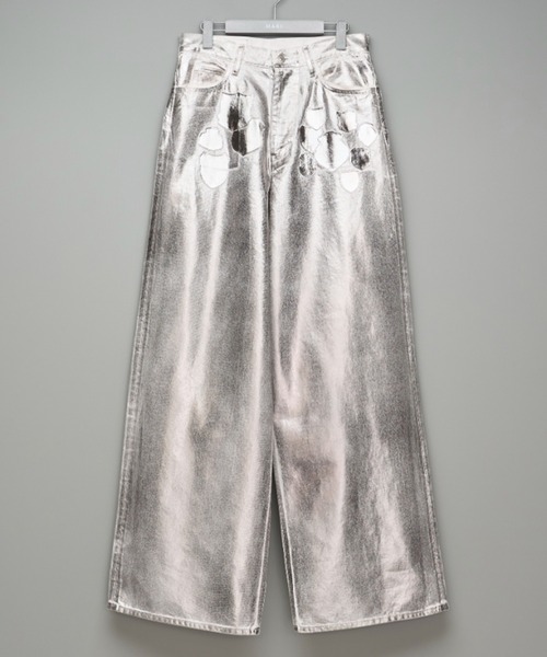 MASU（エムエーエスユー）の「【MASU/エムエーエスユー】“MASU BOYS” EMBLEM BAGGY JEANS（デニムパンツ・メンズ・シルバー・44/46）」の2枚目の写真