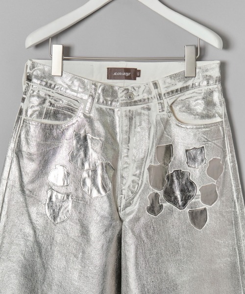MASU（エムエーエスユー）の「【MASU/エムエーエスユー】“MASU BOYS” EMBLEM BAGGY JEANS（デニムパンツ・メンズ・シルバー・44/46）」の8枚目の写真