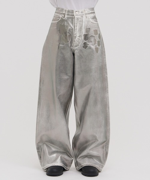 MASU（エムエーエスユー）の「【MASU/エムエーエスユー】“MASU BOYS” EMBLEM BAGGY JEANS（デニムパンツ・メンズ・シルバー・44/46）」の14枚目の写真
