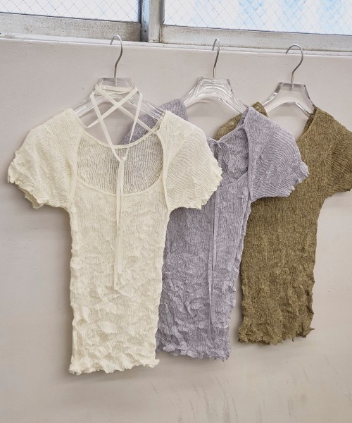 TODAYFUL/トゥデイフル】2way Sheer Knittops/シアーニット