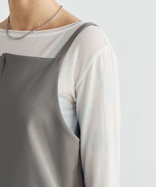 EDITION(エディション)の「カルゼジャージー ジップトップス(シャツ/ブラウス・レディース・ブラック/キャメル・36/34)」の9枚目の写真