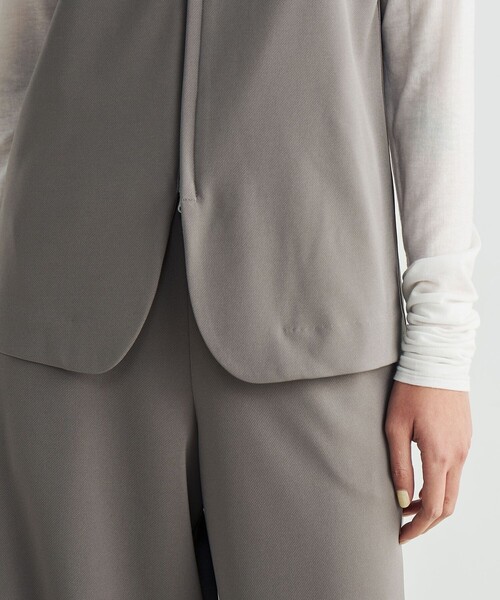 EDITION(エディション)の「カルゼジャージー ジップトップス(シャツ/ブラウス・レディース・ブラック/キャメル・36/34)」の10枚目の写真