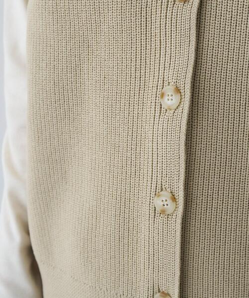 cloenc（クロエンス）の「【手洗い可】ミドルゲージニットジレ（ベスト・レディース・ナチュラル/チャコールグレー/ホワイト・02）」の21枚目の写真