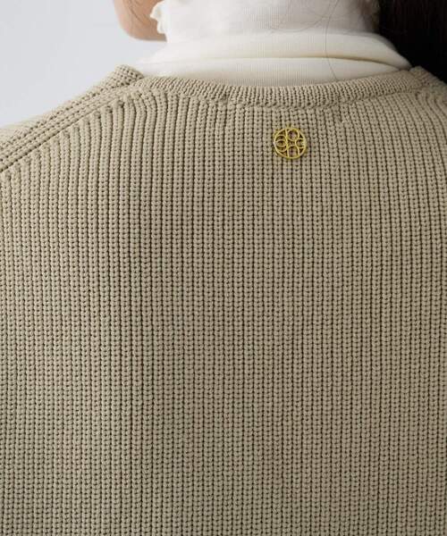 cloenc（クロエンス）の「【手洗い可】ミドルゲージニットジレ（ベスト・レディース・ナチュラル/チャコールグレー/ホワイト・02）」の22枚目の写真