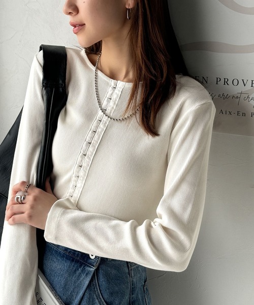 セール】おしゃれ感を格上げ。綿100％前後2wayシルバーホック使い