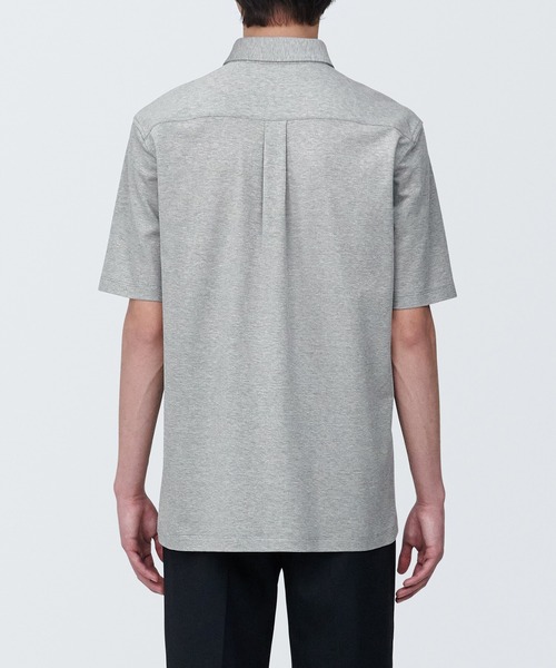 無印良品（ムジルシリョウヒン）の「紳士　涼感ＵＶカット鹿の子編みボタンダウン半袖ポロシャツ（ポロシャツ・メンズ・ホワイト/ライトグレー/ダークネイビー/ネイビー/ブラック・S/L/XL/M）」の20枚目の写真