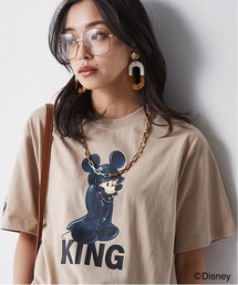 CHIC STYLE（シックスタイル）の「王様(ミッキーマウス)/キングダム ハーツ/綿100％プリントTシャツ＜大きいサイズ有＞シックスタイル（Tシャツ/カットソー）」