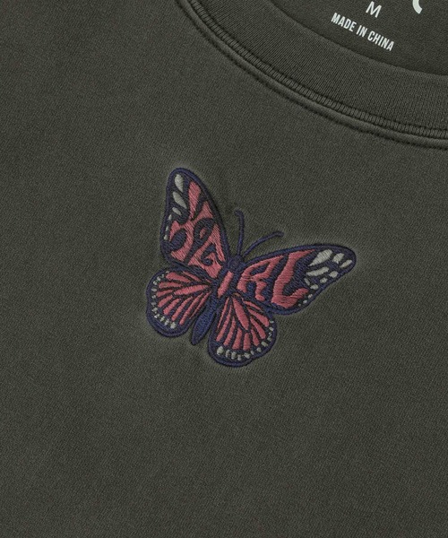 国内配送★X-girl★バタフライ ベビーT ピグメント加工 3色 セール】BUTTERFLY PIGMENT DYED S/S BABY TEE（Tシャツ
