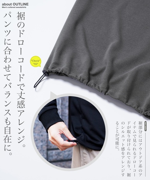jiggys shop(ジギーズショップ)の「襟付き クルーネックスウェットトレーナー(スウェット・メンズ・ブルー系その他/チャコールグレー/ブラック・X-LARGE/MEDIUM/LARGE)」の11枚目の写真