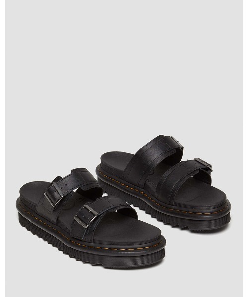 Dr Martens★JOSEF SUEDE スライド サンダル★兼用★BLACK JOSEF スライド サンダル