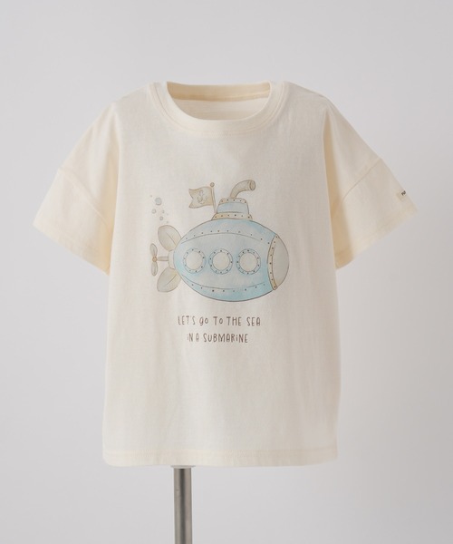 PUPPAPUPO(プッパプーポ)の「半袖 Tシャツ(Tシャツ/カットソー・キッズ・グレイッシュベージュ/ホワイト×グリーン/ホワイト×ブルー/ミント・100/110/80/90)」の13枚目の写真