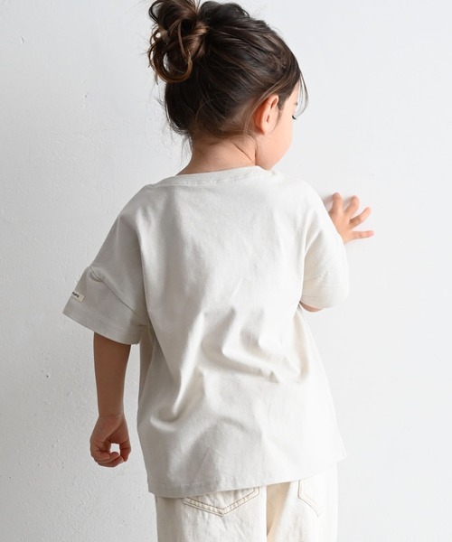 PUPPAPUPO(プッパプーポ)の「半袖 Tシャツ(Tシャツ/カットソー・キッズ・グレイッシュベージュ/ホワイト×グリーン/ホワイト×ブルー/ミント・100/110/80/90)」の17枚目の写真
