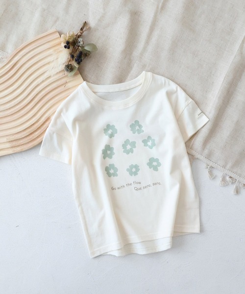 PUPPAPUPO(プッパプーポ)の「半袖 Tシャツ(Tシャツ/カットソー・キッズ・グレイッシュベージュ/ホワイト×グリーン/ホワイト×ブルー/ミント・100/110/80/90)」の19枚目の写真