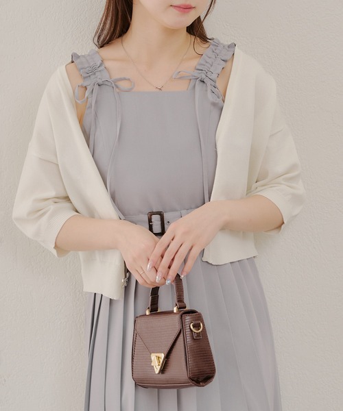 Another Branch olive des olive（アナザーブランチオリーブデオリーブ）の「肩ひもフリルプリーツＪＳＫ（ワンピース・レディース・ブラック/サックスブルー/グレイッシュベージュ・FREE）」の20枚目の写真