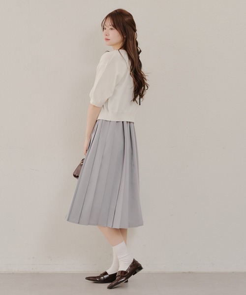 Another Branch olive des olive（アナザーブランチオリーブデオリーブ）の「肩ひもフリルプリーツＪＳＫ（ワンピース・レディース・ブラック/サックスブルー/グレイッシュベージュ・FREE）」の21枚目の写真