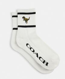 【未使用】コーチ COACH 靴下 シグネチャー クォーターソックス ２枚組 未使用】コーチ COACH 靴下 シグネチャー クォーターソックス 2