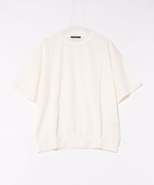 Bling Leads(ブリングリーズ)の「【RS】【Bling Leads】梨地 オーバーサイズクルーネックTシャツ(Tシャツ/カットソー・メンズ・オフホワイト/チャコールグレー・MEDIUM/LARGE)」の7枚目の写真