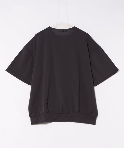 Bling Leads(ブリングリーズ)の「【RS】【Bling Leads】梨地 オーバーサイズクルーネックTシャツ(Tシャツ/カットソー・メンズ・オフホワイト/チャコールグレー・MEDIUM/LARGE)」の6枚目の写真