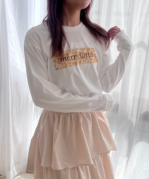 merrylatte(メリーラテ)の「レオパード柄デザインロンT/長袖Tシャツ(Tシャツ/カットソー・レディース・B/C/A・MEDIUM)」の2枚目の写真