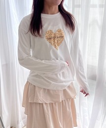 レオパード柄デザインロンT/長袖Tシャツ