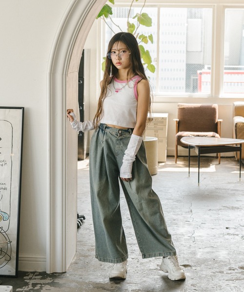 URBAN CHERRY(アーバンチェリー)の「タックルーズデニムパンツ(デニムパンツ・キッズ・ブルー・120cm/150cm/130cm/140cm/160cm)」の21枚目の写真