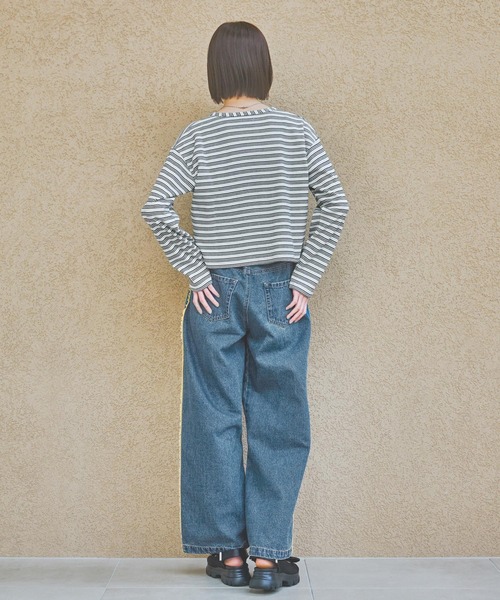 LAKOLE(ラコレ)の「ワッフルフックカーディガン長袖 / 327682(カーディガン/ボレロ・レディース・その他1/チャコール/ブルー/イエロー・FREE)」の9枚目の写真