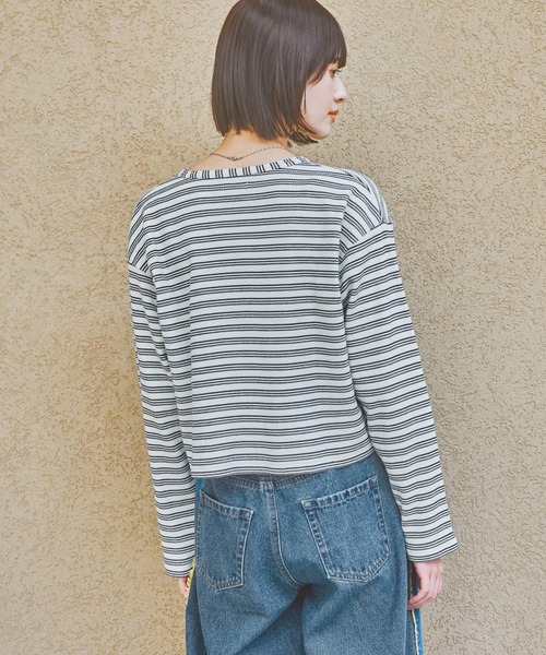 LAKOLE(ラコレ)の「ワッフルフックカーディガン長袖 / 327682(カーディガン/ボレロ・レディース・その他1/チャコール/ブルー/イエロー・FREE)」の15枚目の写真