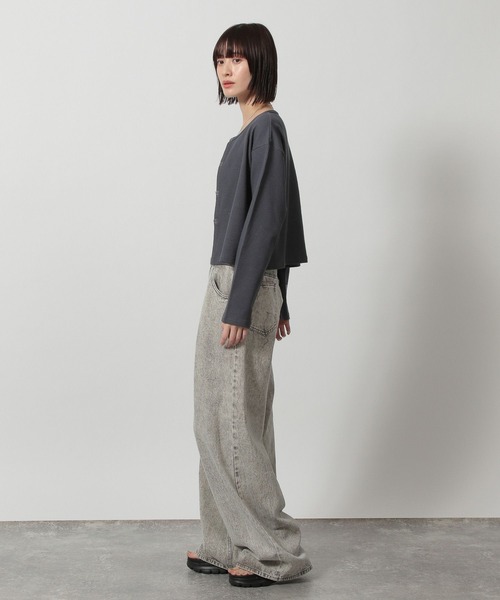 LAKOLE(ラコレ)の「ワッフルフックカーディガン長袖 / 327682(カーディガン/ボレロ・レディース・その他1/チャコール/ブルー/イエロー・FREE)」の19枚目の写真