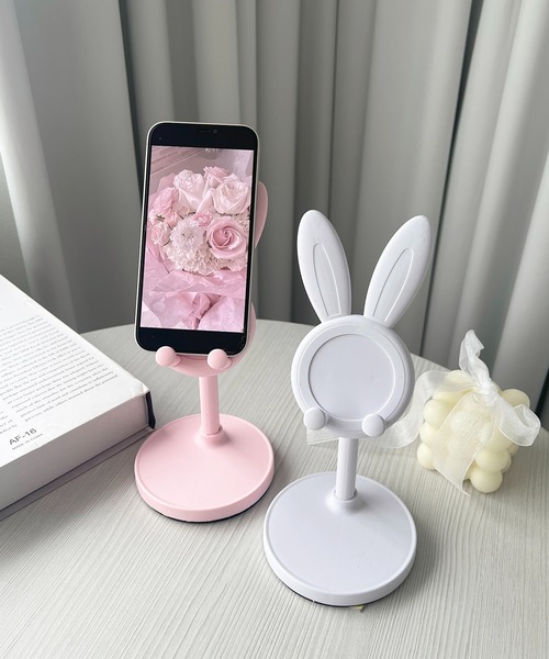 apres jour（アプレジュール）の「【apres jour×ARIAZ】アニマルスマホスタンド（スマホグッズ・レディース・ホワイト/ピンク/ブラック・FREE）」の6枚目の写真