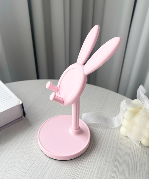 apres jour（アプレジュール）の「【apres jour×ARIAZ】アニマルスマホスタンド（スマホグッズ・レディース・ホワイト/ピンク/ブラック・FREE）」の4枚目の写真