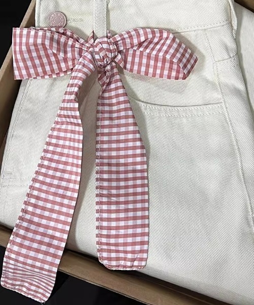 GEMEDA（ジェメダ）の「パッチワークチェック柄ルーズワイドデニムパンツ（デニムパンツ・レディース・ネイビー/ホワイト・L/M/S）」の20枚目の写真