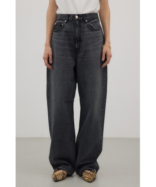 crie conforto（クリーコンフォルト）の「ロークロッチワイドデニム（デニムパンツ・レディース・ライトブラック/ライトブルー・SMALL/MEDIUM）」の6枚目の写真