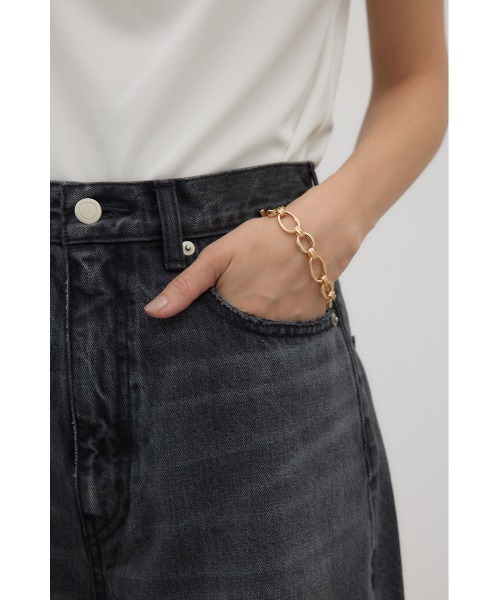 crie conforto（クリーコンフォルト）の「ロークロッチワイドデニム（デニムパンツ・レディース・ライトブラック/ライトブルー・SMALL/MEDIUM）」の11枚目の写真