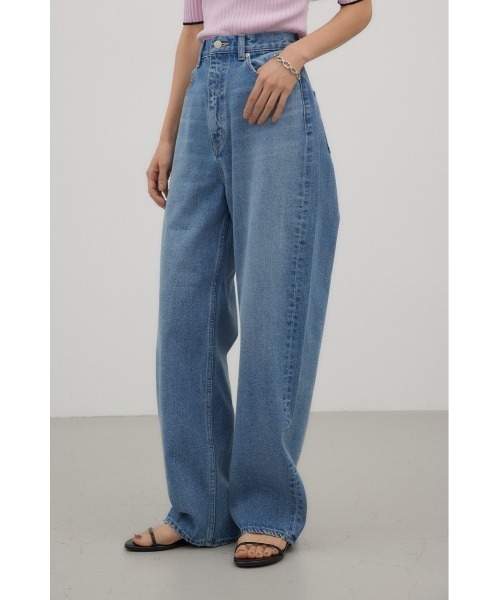 crie conforto（クリーコンフォルト）の「ロークロッチワイドデニム（デニムパンツ・レディース・ライトブラック/ライトブルー・SMALL/MEDIUM）」の13枚目の写真