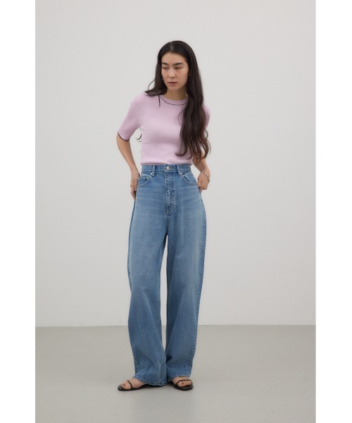 crie conforto（クリーコンフォルト）の「ロークロッチワイドデニム（デニムパンツ・レディース・ライトブラック/ライトブルー・SMALL/MEDIUM）」の14枚目の写真