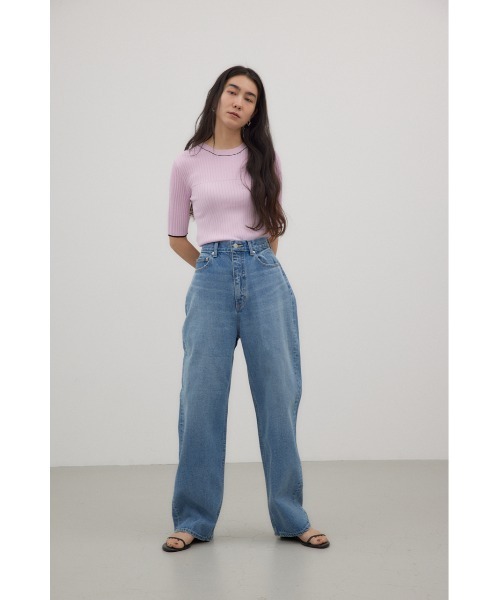 crie conforto（クリーコンフォルト）の「ロークロッチワイドデニム（デニムパンツ・レディース・ライトブラック/ライトブルー・SMALL/MEDIUM）」の15枚目の写真