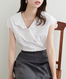 【WEB限定】ゆるスカラップレトロブラウス