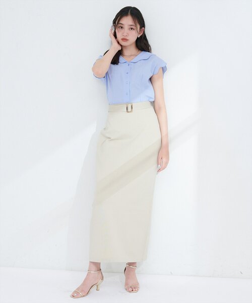 natural couture(ナチュラルクチュール)の「【WEB限定】ゆるスカラップレトロブラウス(シャツ/ブラウス・レディース・オフホワイト/ブラック/サックスブルー/ドット/その他1・FREE)」の13枚目の写真