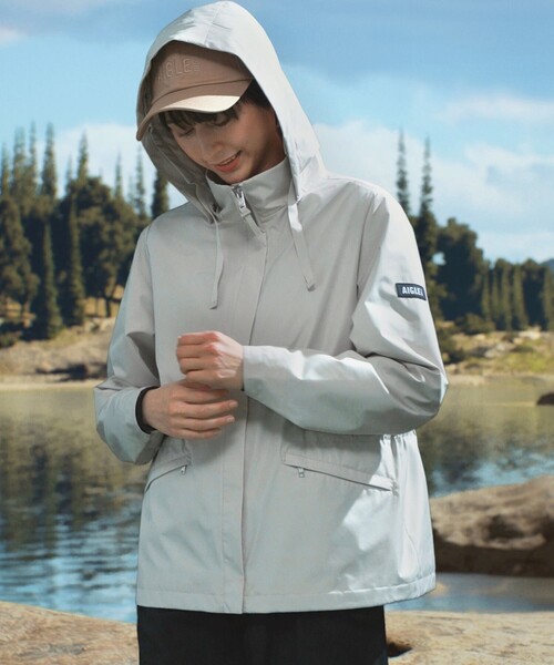 AIGLE（エーグル）の「GORE-TEX WINDSTOPPER ゴアテックスウインドストッパー 防風 透湿 フーデッドジャケット RP マウンテンパーカー（マウンテンパーカー・レディース・ダークブルー/グリーン/ホワイト・34/36/38/40）」の8枚目の写真