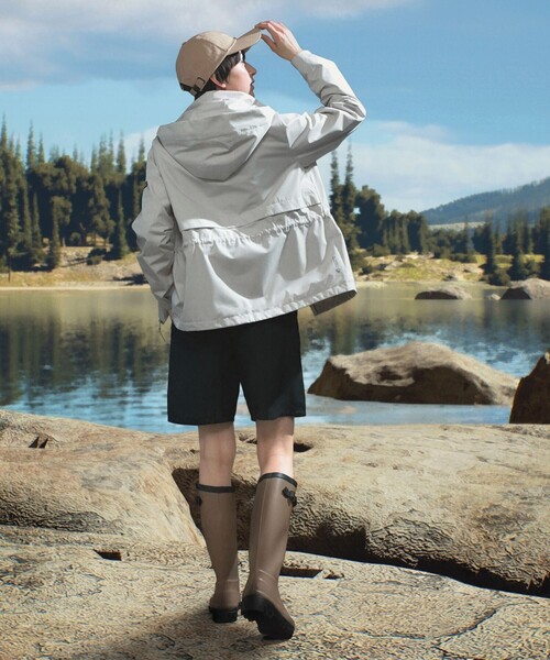AIGLE（エーグル）の「GORE-TEX WINDSTOPPER ゴアテックスウインドストッパー 防風 透湿 フーデッドジャケット RP マウンテンパーカー（マウンテンパーカー・レディース・ダークブルー/グリーン/ホワイト・34/36/38/40）」の11枚目の写真