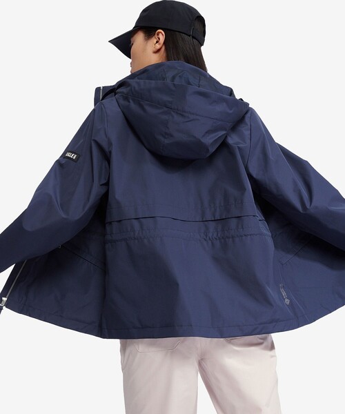 AIGLE（エーグル）の「GORE-TEX WINDSTOPPER ゴアテックスウインドストッパー 防風 透湿 フーデッドジャケット RP マウンテンパーカー（マウンテンパーカー・レディース・ダークブルー/グリーン/ホワイト・34/36/38/40）」の16枚目の写真